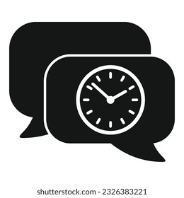 Rush job chat icon simple vector. Office work. Busy parcel