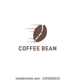 Rushing Coffee Bean Logo Design