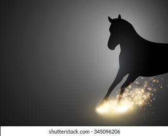 rushing thoroughbred - vector illustration