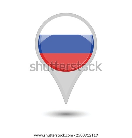 rusia flag pin vecor design