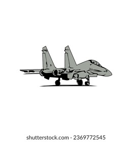 Rusian Fighter Aircraft military vector illustration design