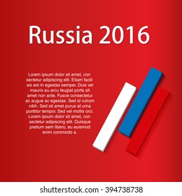 Russia 2016. Abstract Russian Flag, Russia National Colors. Illustartion for your business.
