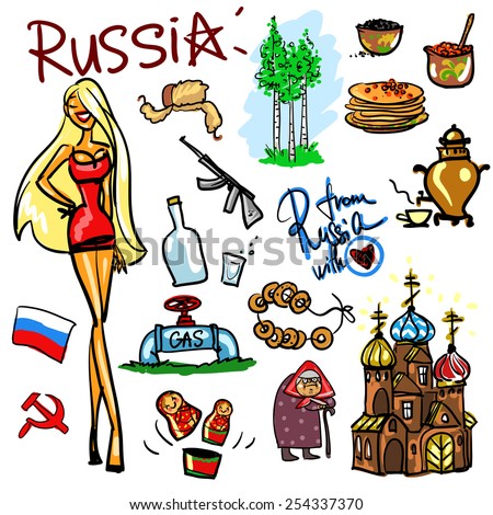 Russia cartoon collection