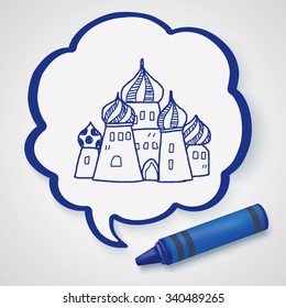 russia castle doodle