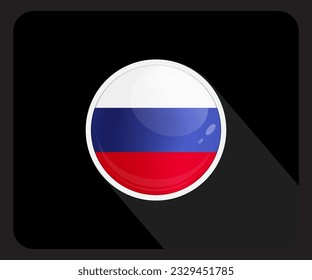 Icono de la bandera del Orgullo Glossy de Rusia
