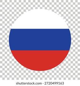 Vector de la bandera redonda del círculo de Rusia