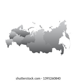 russia country border map. international vector template on white background. vector illustration