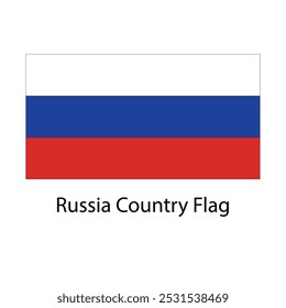 Russia Country Flag hand drawing illustration vector based drawing