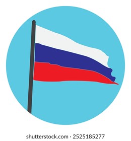 Russia country flag vector illustration symbol design