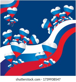 russia day background Vector design template
