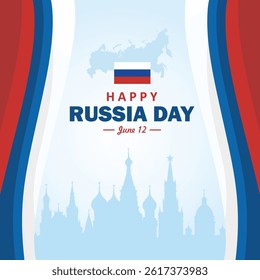 Russia Day Celebrate Design. Vector Illustration
