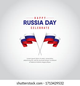 Russia day celebrations vector template. Russia day celebrations vector template.