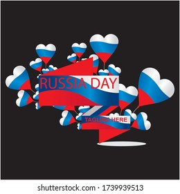 russia day element Vector design template
