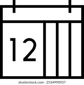 ícone do dia da rússia. Design de estilo linear fino isolado em fundo branco