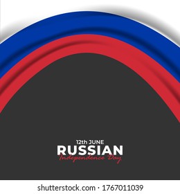 Russia Day (Russian: Den Rossii). Happy national holiday. Celebrated annually on June 12 in Russia. Russian flag. Patriotic poster design. Vector illustration