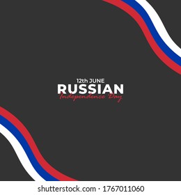 Russia Day (Russian: Den Rossii). Happy national holiday. Celebrated annually on June 12 in Russia. Russian flag. Patriotic poster design. Vector illustration