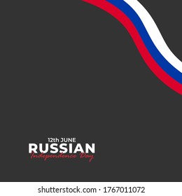 Russia Day (Russian: Den Rossii). Happy national holiday. Celebrated annually on June 12 in Russia. Russian flag. Patriotic poster design. Vector illustration