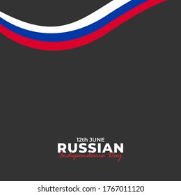 Russia Day (Russian: Den Rossii). Happy national holiday. Celebrated annually on June 12 in Russia. Russian flag. Patriotic poster design. Vector illustration