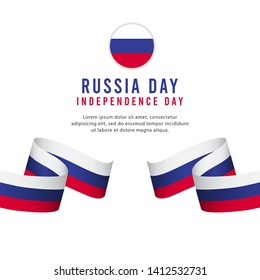 Russia day vector template. Design for banner, greeting cards or print.