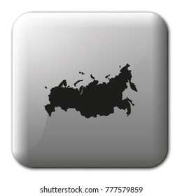 Russia detailed map flat vector icon.