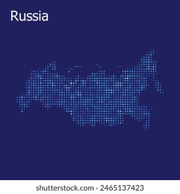 russia dotted map blue bg