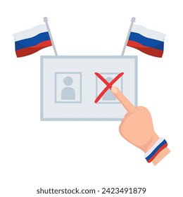 ilustración de selección de candidatos del día de las elecciones en rusia