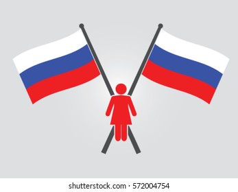 Russia Emblem Woman Population
