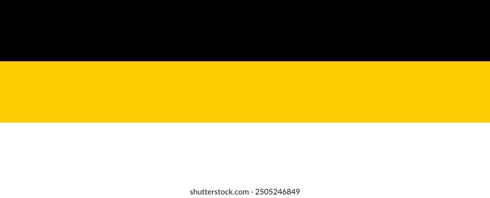 Russia empire first flag rectangular vector which is introduce by Alexander 2  , National flag of Russia , horizontal vector design 