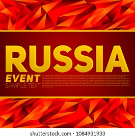 Russia event banner template vector modern design
