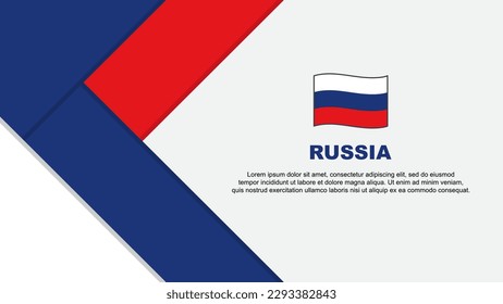 Russland Flagge Abstrakte Hintergrunddesign-Vorlage. Russland Unabhängigkeitstag Banner Cartoon Vektorgrafik. Russland-Illustration