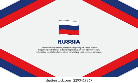 Russia Flag Abstract Background Design Template. Russia Independence Day Banner Cartoon Vector Illustration. Russia Template