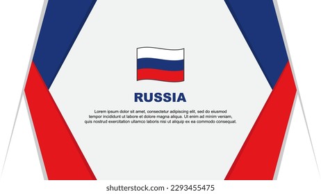 Russia Flag Abstract Background Design Template. Russia Independence Day Banner Cartoon Vector Illustration. Russia Background