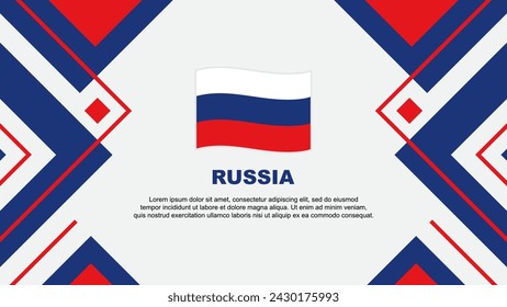 Plantilla de diseño de fondo abstracto de la bandera de Rusia. Fondo de pantalla del Día de la Independencia de Rusia Ilustración vectorial. Ilustración de Rusia