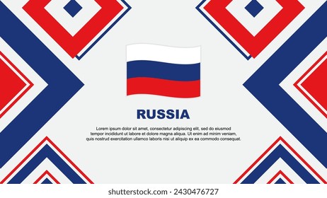 Russia Flag Abstract Background Design Template. Russia Independence Day Banner Wallpaper Vector Illustration. Russia Independence Day