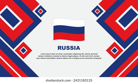 Russia Flag Abstract Background Design Template. Russia Independence Day Banner Wallpaper Vector Illustration. Russia Cartoon