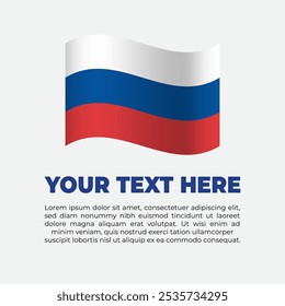 Russia Flag Banner Background Template