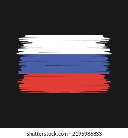 Russia Flag Brush. National Flag