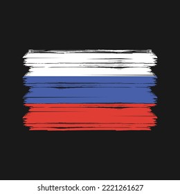 Russia Flag Brush. National Flag