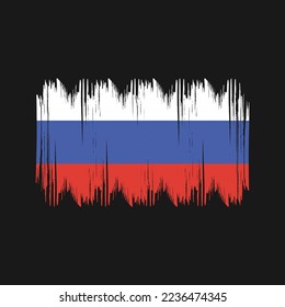 Russia Flag Brush Vector Illustration