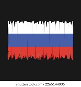 Ilustración del vector del pincel de bandera de Rusia