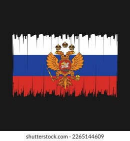 Russia Flag Brush Vector Illustration