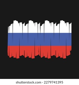 Russia Flag Brush Vector Illustration