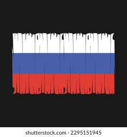 Russia Flag Brush Vector Illustration