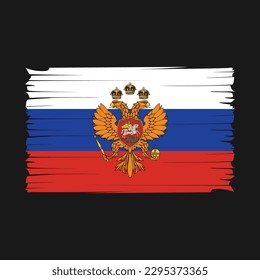 Russia Flag Brush Vector Illustration