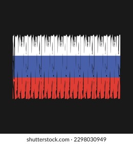 Russia Flag Brush Vector Illustration