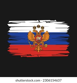 Russland-Flagge - Vektorgrafik mit Druckknopf