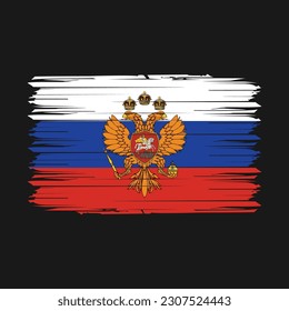 Russia Flag Brush Vector Illustration