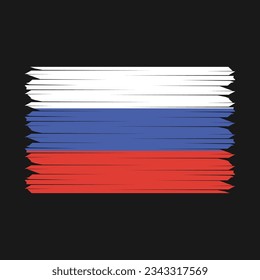 Ilustración del vector del pincel de bandera de Rusia