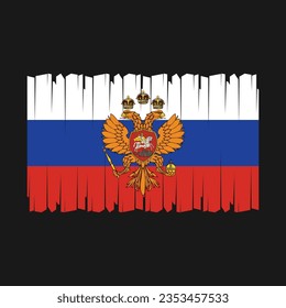 Russia Flag Brush Vector Illustration