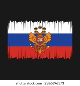 Russia Flag Brush Vector Illustration